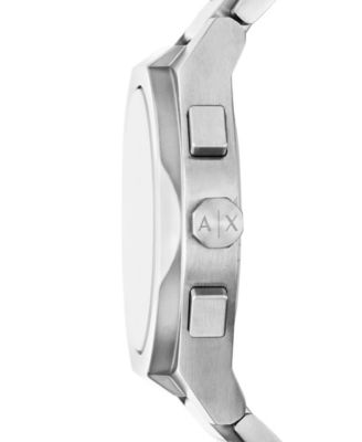 Men's Quartz Chronograph Silver Stainless-Steel Watch, 42mm