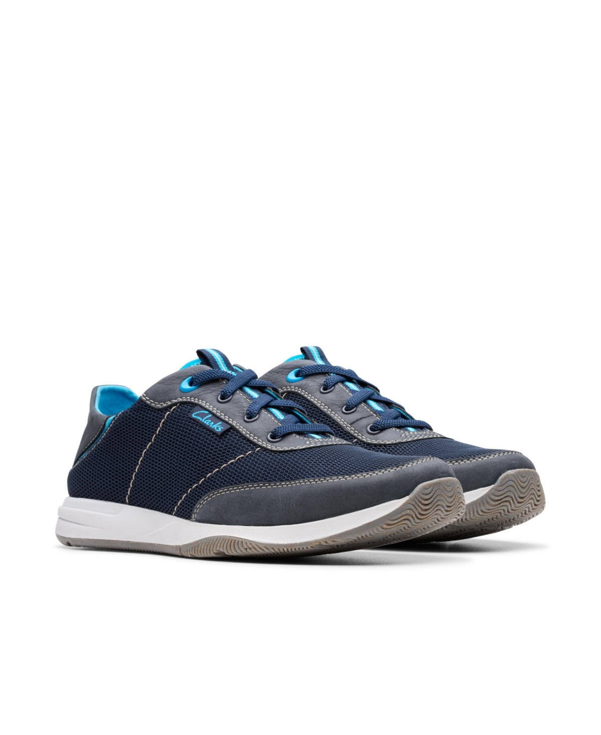 Clarks Men's Collection Sailview Sport Shoes In Navy Combi Nubuck