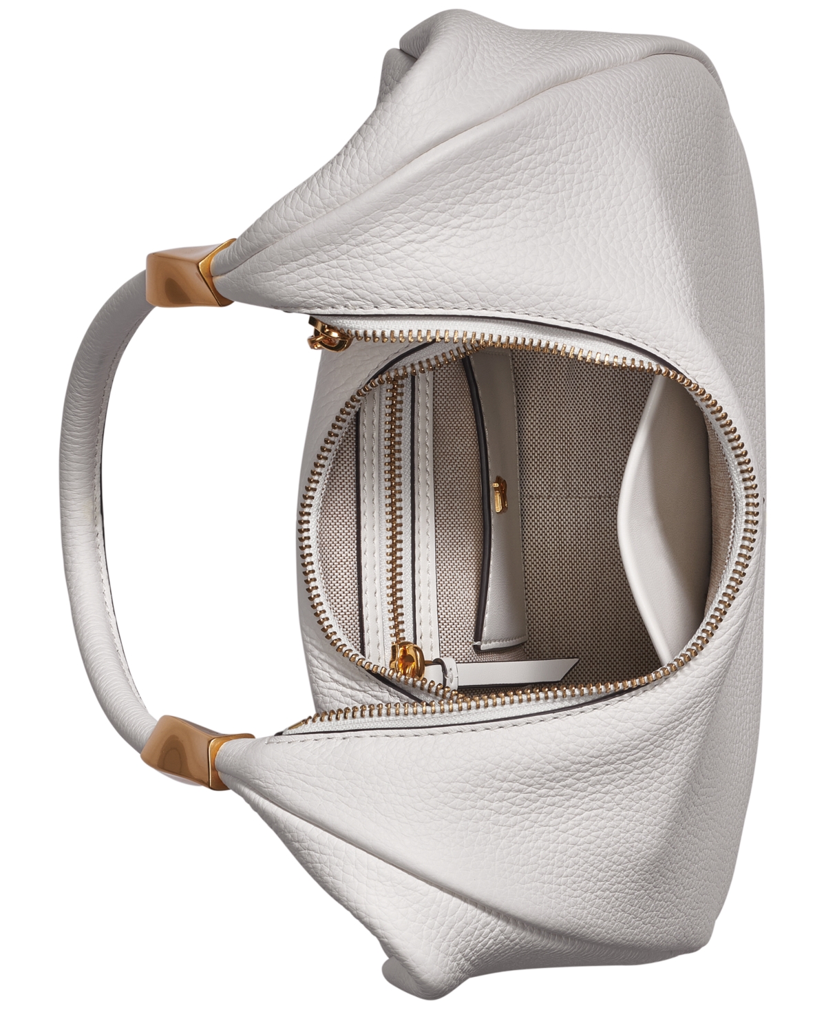 Shop Donna Karan Quogue Leather Small Hobo Shoulder In Brillant White