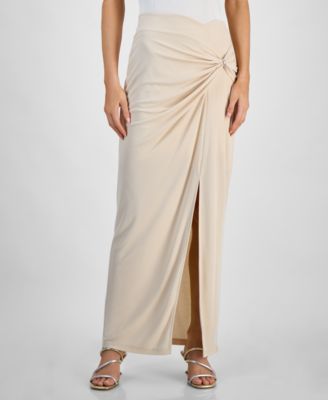 Women's Aimee Embellished Side-Drape Maxi Skirt