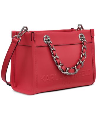 Маленькая кожаная сумка через плечо KARL LAGERFELD PARIS Savoie из кожи КАРЛА ЛАГЕРФЕЛЬДА