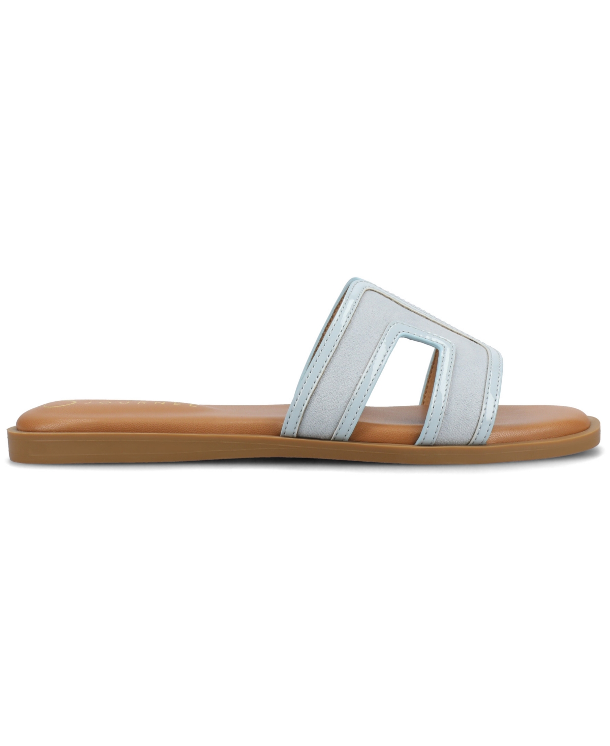 Journee Collection Primah Slide Sandal In Light Blue