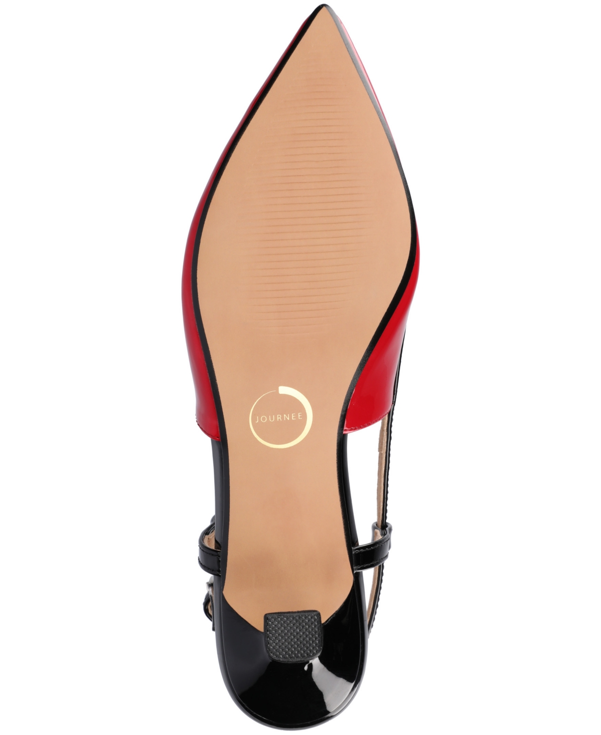 Shop Journee Collection Women's Padma Slingback Kitten Heel Pumps In Patent,red