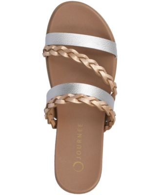 Women's Colette Braided Strappy Open Toe Flat Sandals