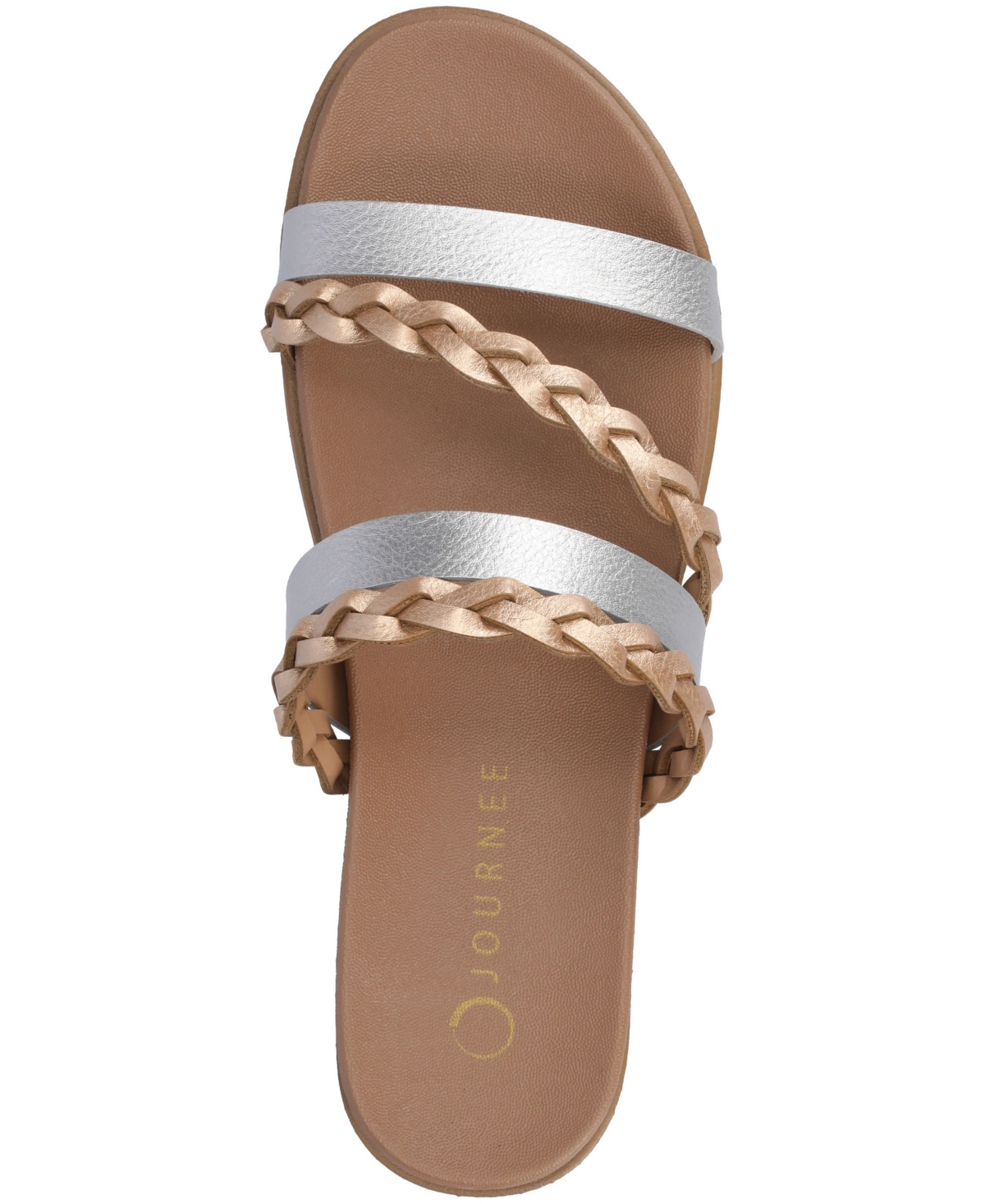 Journee Collection Colette Slide Sandal In Silver