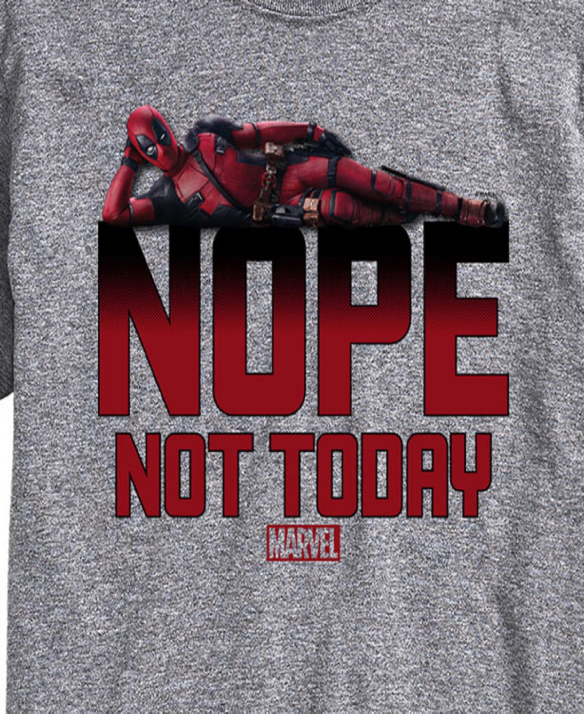Airwaves Men's Deadpool Nope Not Today Long Sleeve T-shirt In Gray