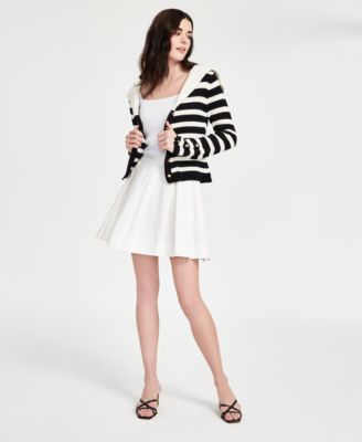 Женский хлопковый кардиган с матросским воротником Analissa и плиссированная мини-юбка Antheia от бренда ASTR the Label