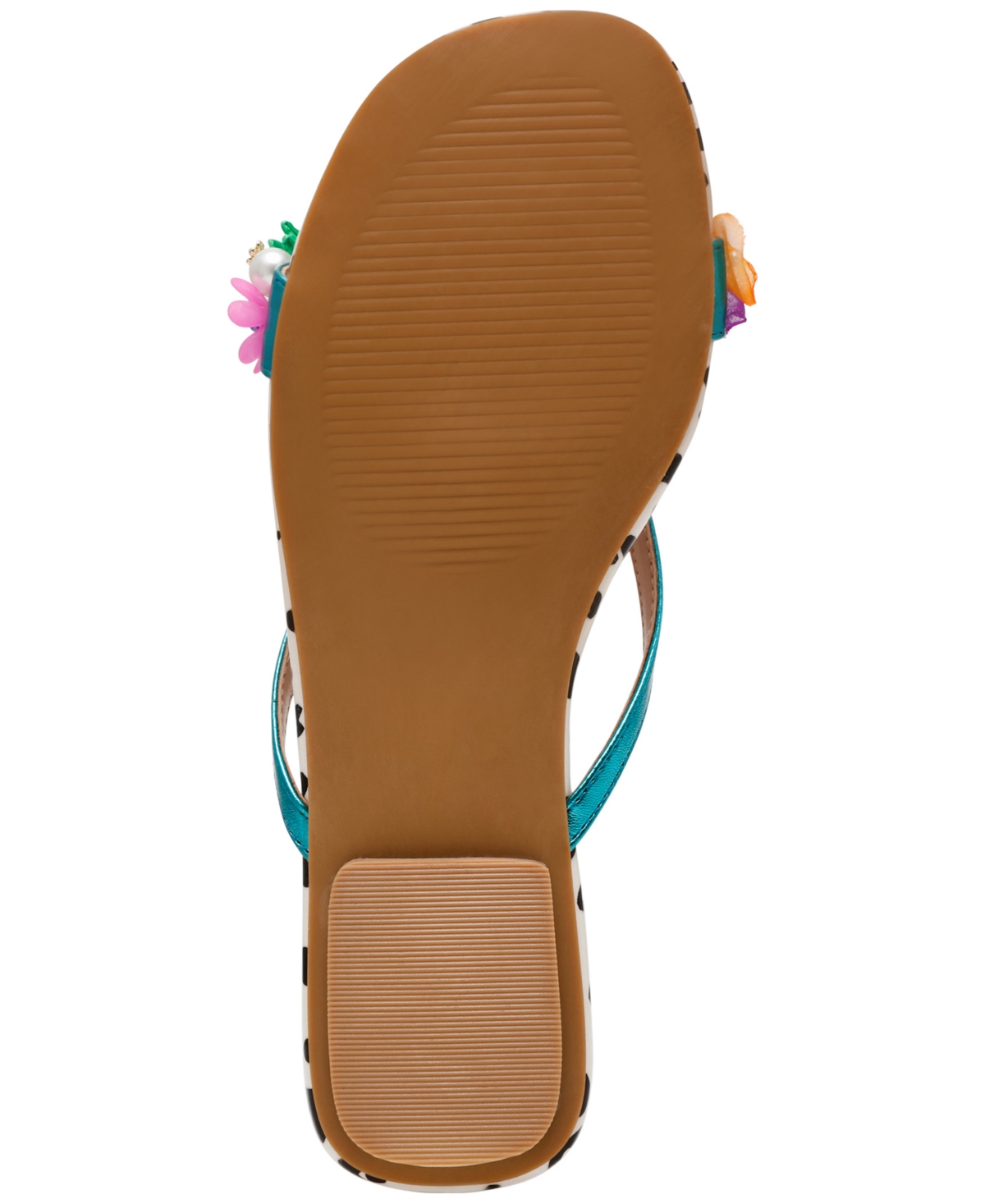 Shop Betsey Johnson Women's Avin Strappy Novelty Slide Sandals In Teal Multi