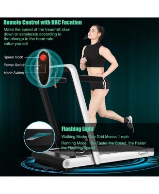 4.75HP 2 In 1 Folding Walking Pad Treadmill with Remote APP Control