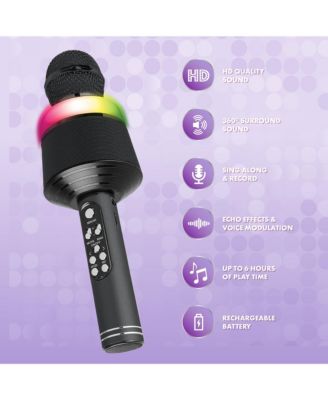 GabbaGoods LED Handheld Wireless Karaoke Microphone Speaker