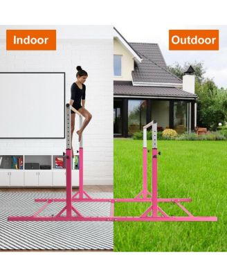Kids Double Horizontal Bars Gymnastic Training Parallel Bars Adjustable