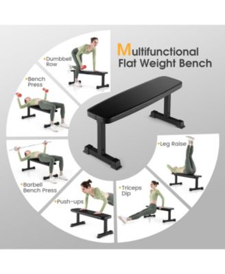 Flat Weight Bench 660 LBS Heavy Duty Strength Training Bench for Home Gym