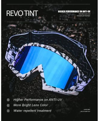 Dirt Bike ATV Goggles Motorcycle Gear Riding Motocross Dirtbike 4-Wheeler MX DH Accessories Goggles Glasses for Men Women Youth UV400 Protection Dust-proof Anti-Slip Strap