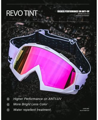 Dirt Bike ATV Goggles Motorcycle Gear Riding Motocross Dirtbike 4-Wheeler MX DH Accessories Goggles Glasses for Men Women Youth UV400 Protection Dust-proof Anti-Slip Strap