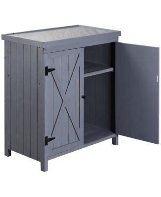 Garden Storage Cabinet - Outdoor Organizer for Tools, Equipment, and Supplies