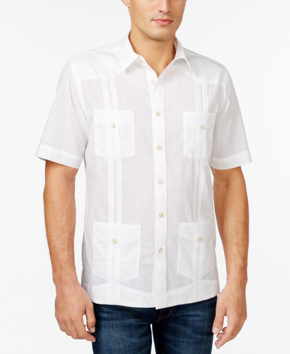 Tasso Elba Island Guayabera Short Sleeve Shirt, 