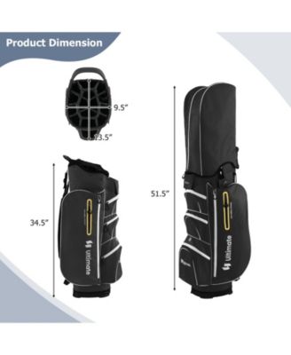 9.5 Inch Lightweight Golf Cart Bag with 15 Way Top Dividers