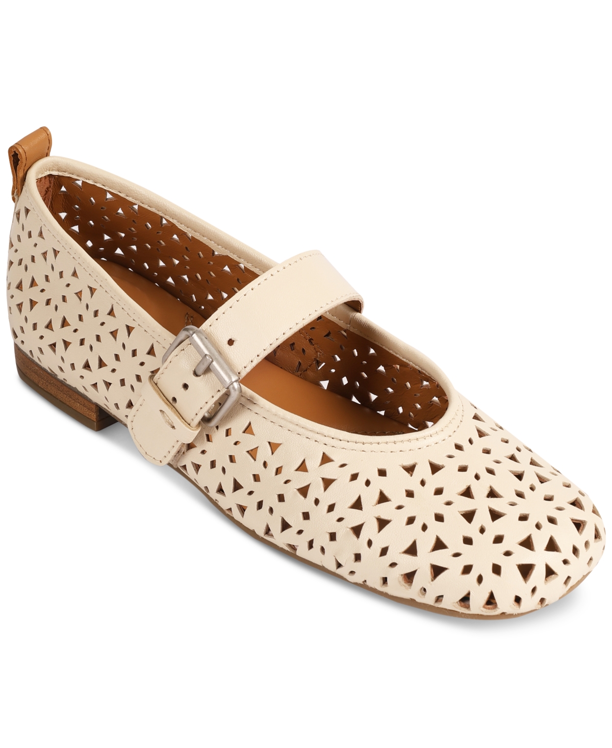 Gentle Souls Women's Karla Perferated Leather Flats In White Perferated Leather