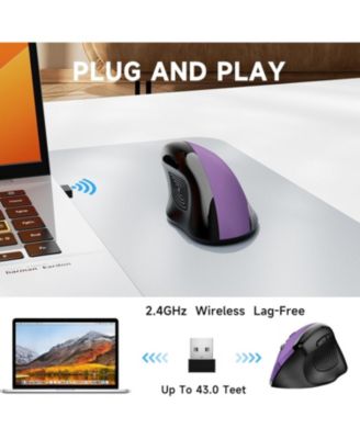 2.4G Wireless Mouse, Cordless Computer Mice Wireless Mouse for Laptop, Desktop, PC, MacBook- 2 Pack (LED Rechargeable Wireless Mouse Ergonomic Wireless Mouse)