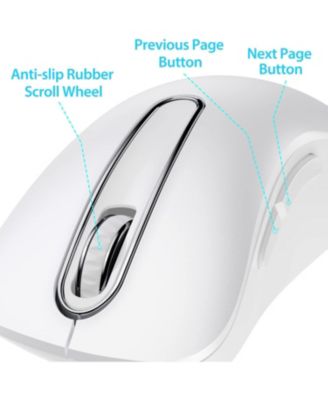 2.4G Portable Wireless Mouse, 1200 DPI Mobile Optical Cordless Mice with USB Receiver for Computer, Laptop, PC, Desktop, MacBook, 5 Buttons