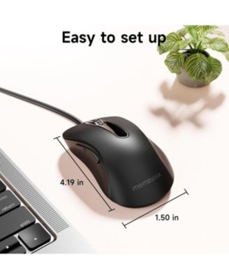 Wired Mouse, USB Computer Mouse 1200 DPI Mobile Optical Mouse Ergonomic Design Computer Mice with 5FT Cord for Laptop, PC, Desktop, MacBook, 5 Buttons