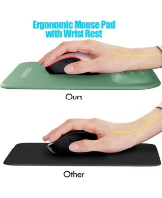 Ergonomic Mouse Pad with Wrist Rest Support,Premium Memory Foam Cushioning for Pain Relief, Non-Slip PU Base for Stable Smooth Control - Perfect for Laptop, Computer, and Home Office