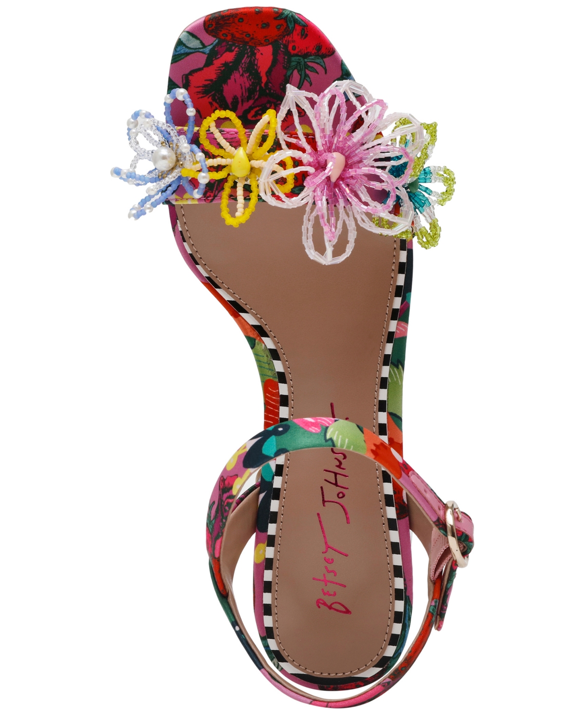 BETSEY JOHNSON WOMEN'S CINTHIA EMBELLISHED BLOCK-HEEL SANDALS 