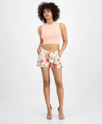 Women's Alexia Cropped Rhinestone-Embellished Top