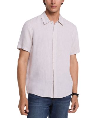Michael Kors - Men's Slim-Fit Yarn-Dyed Linen Shirt