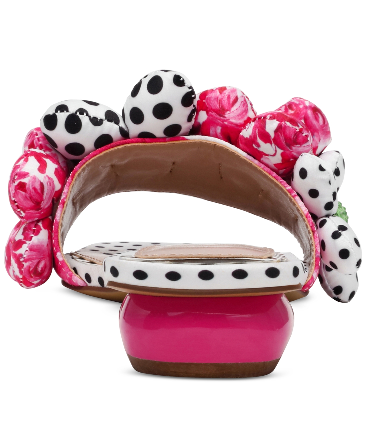 Betsey Johnson Emelia Slide Sandal In White,black Multi