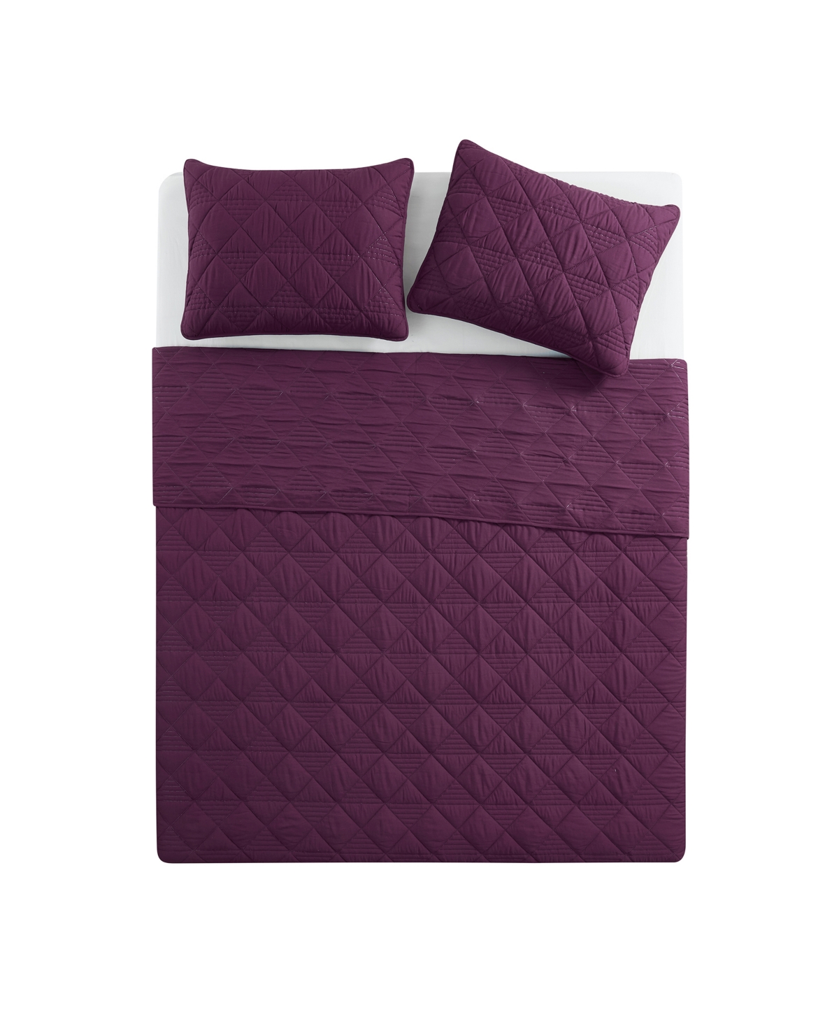 Vcny Home Lucy Pinsonic Diamond 3-Pc. Quilt Set