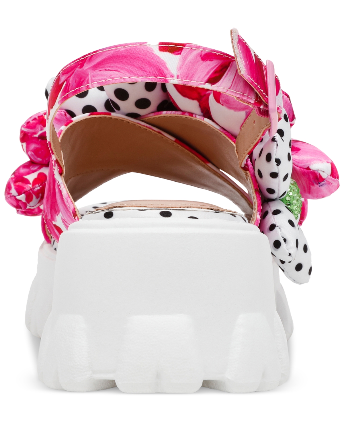 Shop Betsey Johnson Women's Serphina Platform Lug-sole Slide Sandals In Pink Multi
