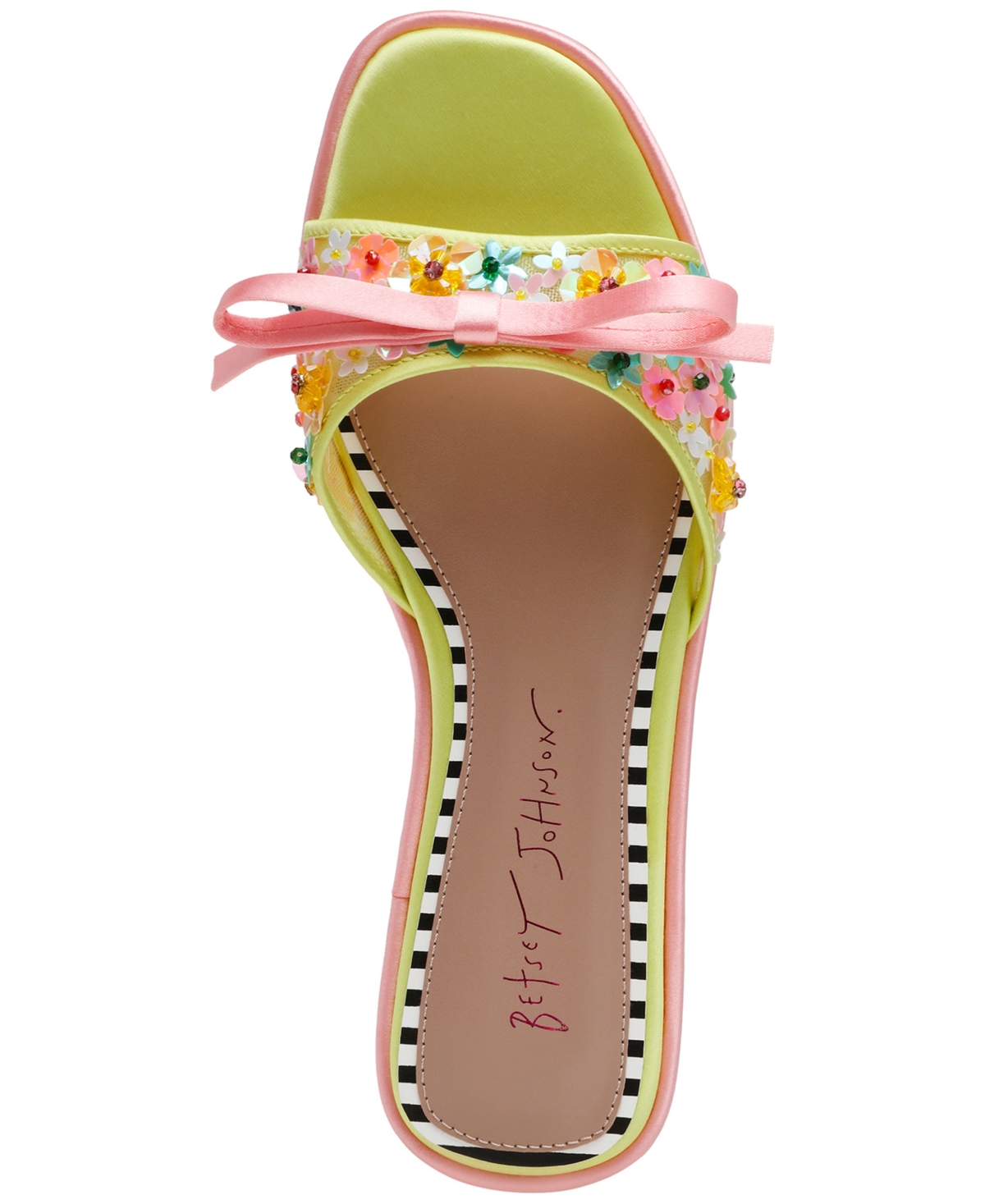 BETSEY JOHNSON WOMEN'S TEASEE FLORAL SLIDE SANDALS 