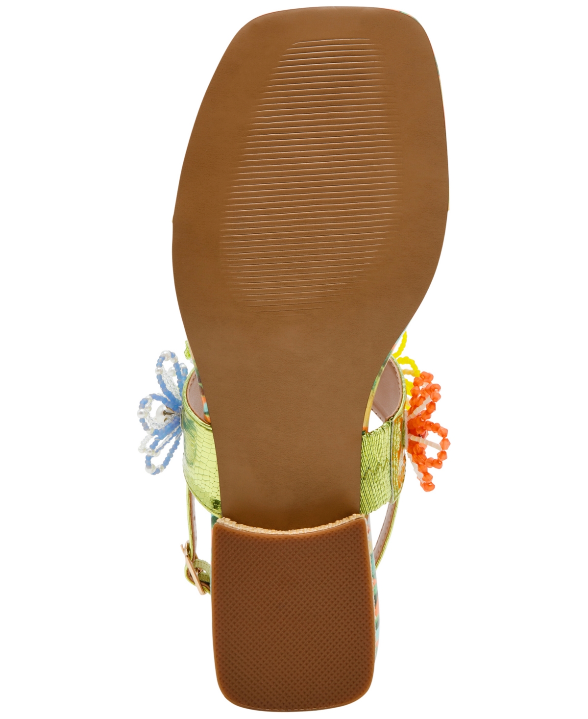 Shop Betsey Johnson Women's Jaydda Thong Slingback Sandals In Yellow Multi