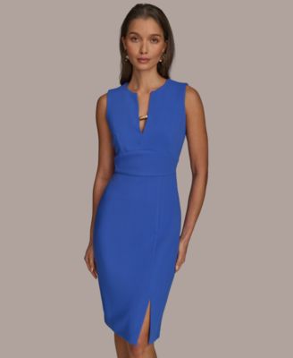 Women's Sleeveless Slit Sheath Dress