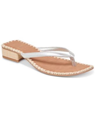 Women's Barty Whipstitch Thong Low Heel Sandals