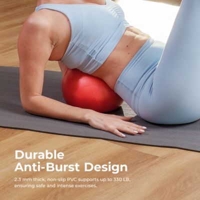 Premium 9" Mini Exercise Ball, Extra Thick Anti-Burst PVC, Non-Slip & Odorless