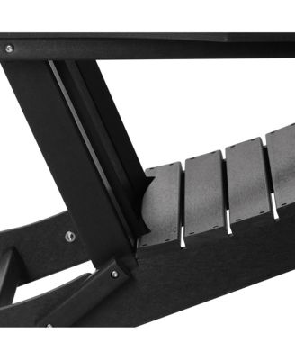 5-Piece HDPE Folding Adirondack Chair Outdoor Patio Conversation Set