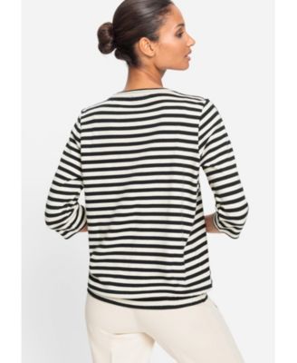 Olsen Stripe and Foil Print Jersey Top 28490₽