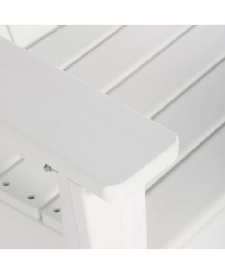 2-Piece Kids Outdoor HDPE Adirondack Chair With Square Side Table Set