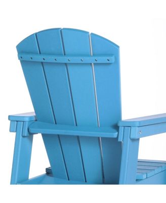 Kids 5-Piece HDPE Outdoor Square Patio Dining Table and Chairs Set