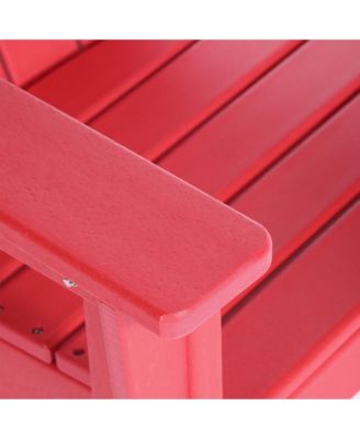 5-Piece HDPE Outdoor Square Patio Dining Table and Chairs Set