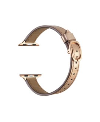 Carmen Metallic Leather Band for Apple Watch, Fits All Apple Watch Models