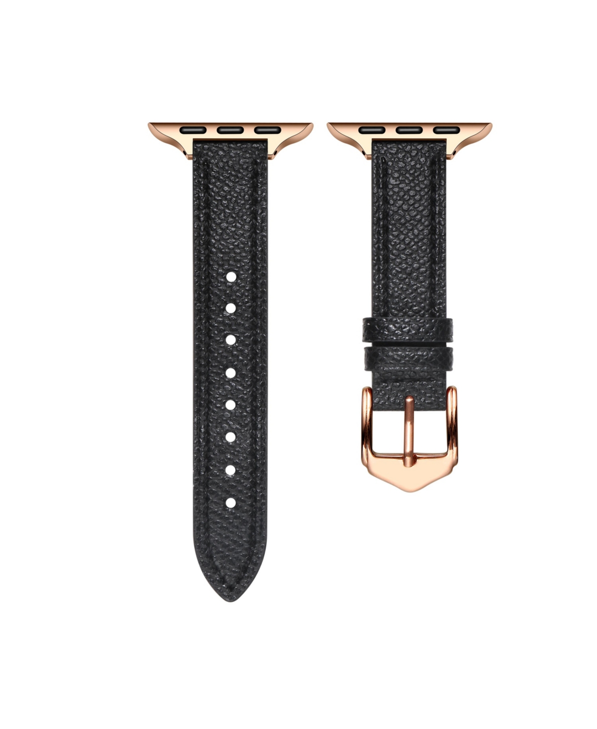 Posh Tech Cleo Skinny Leather Band For Apple Watch, Fits All Apple Watch Models In Black