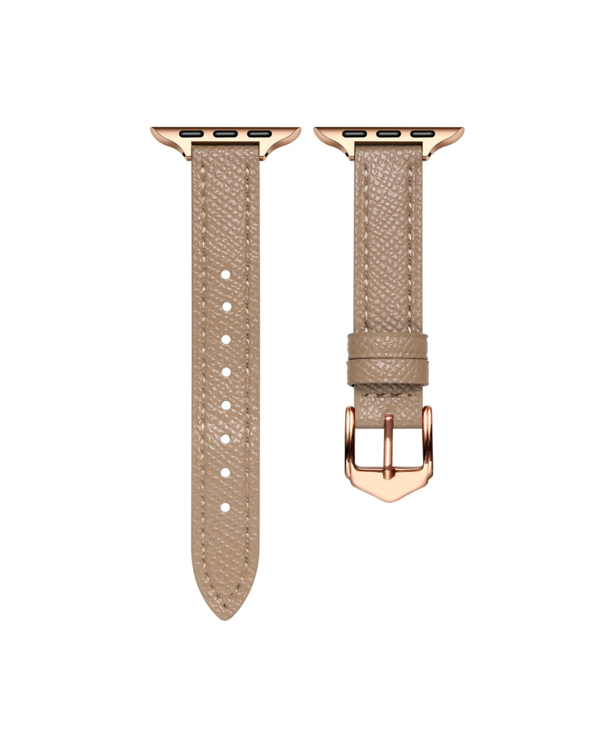 Posh Tech Cleo Skinny Leather Band For Apple Watch, Fits All Apple Watch Models In Tan