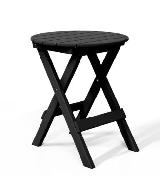 HDPE Outdoor 24.5 Inch Round Portable Folding Patio Dining Table