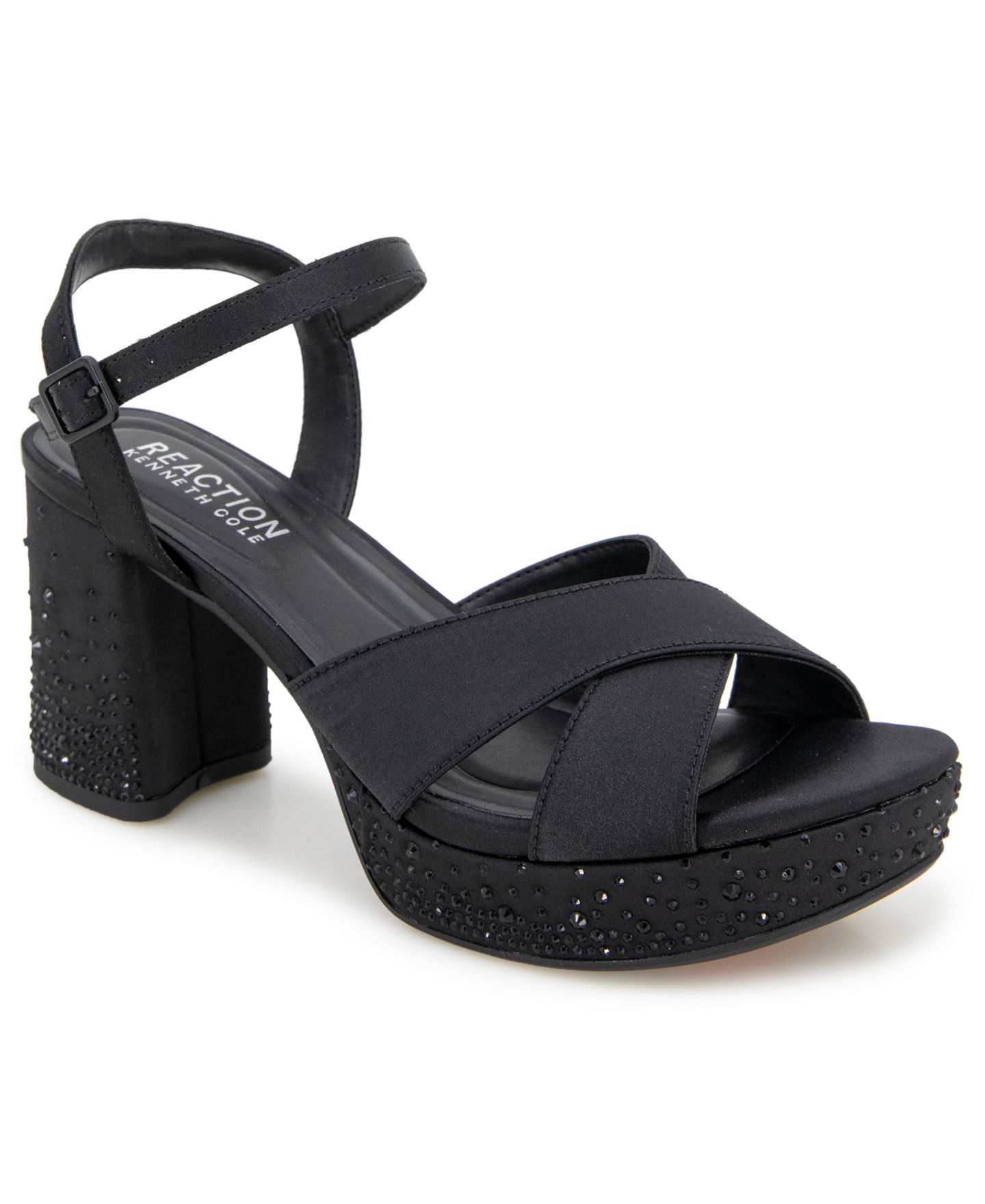Женские сандалии Kenneth Cole Reaction Reeva Silk Platform, цвет: Чёрный шёлковый — фото 1