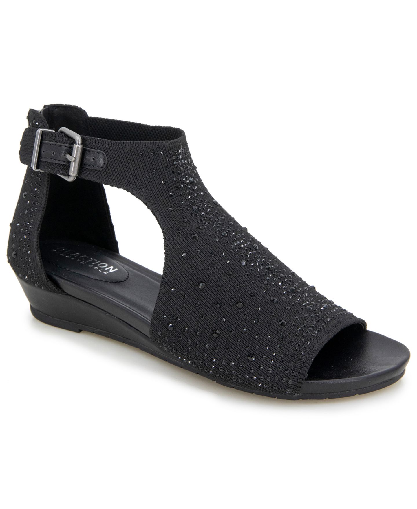 Женские сандалии Kenneth Cole Reaction Gail Stretch Wedge, цвет: Чёрный — фото 1