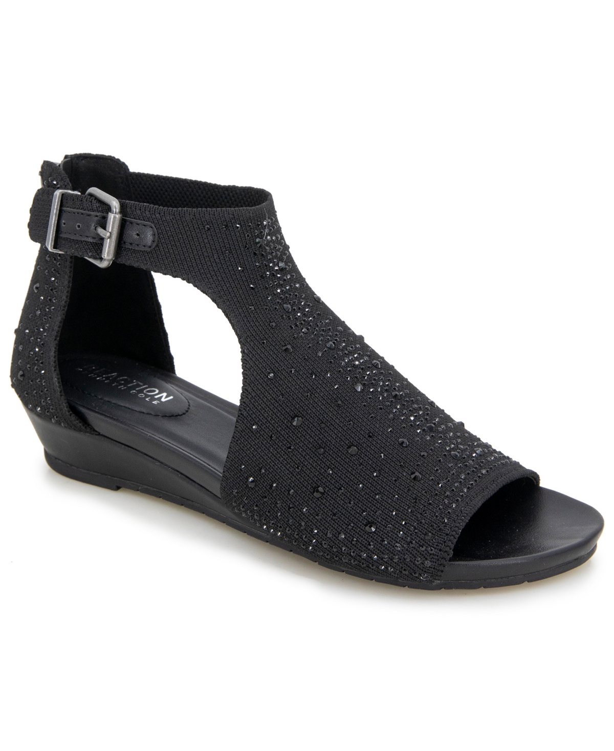 Women's Gail Stretch Wedge Sandals - Black