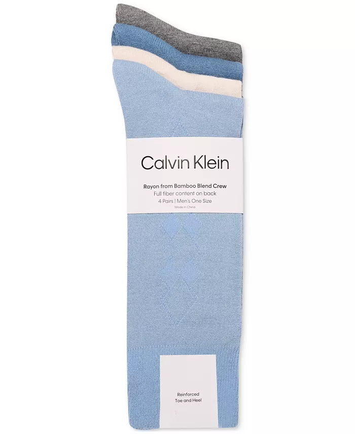 Men's Crew Dress Socks, 4-Pack - thumbnail 3